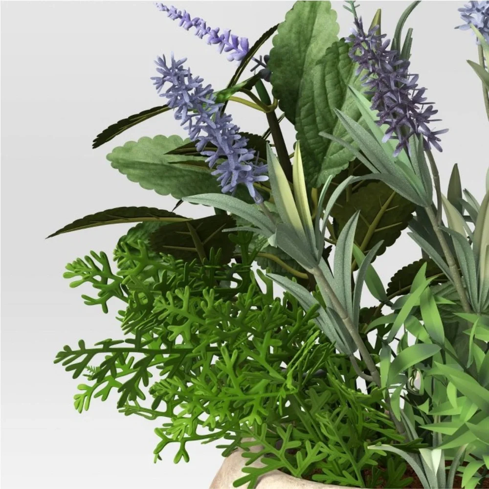 STUDIO MCGEE NWT faux herb dish garden in pot -14”